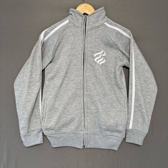 Rocawear Kids Youth Grey Zip Up Jacket Size Medium Cotton Blend 2000s HipHop - Picture 1 of 10